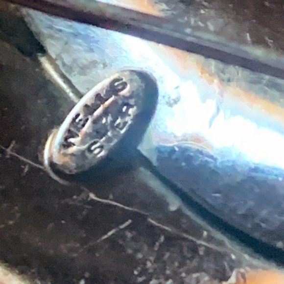 Vintage WELLS .925 Sterling‎ Silver Double Leave Pin / Brooch - Picture 6 of 7